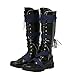 Hot Movie Doctor Cosplay Strange Shoes Black PU Knee Boots Halloween Male 46