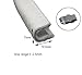 U Shape Edge Trim Rubber Seal Protector Guard Strip for Cars Metal Edges Boat Car Truck Door-White