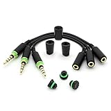 3 Pack iPhone Replacement LifeProof Headphone Adapters / Cables / Connectors for Fre, Nuud and Fre Power Cases , Includes Headphone Jack Covers / Plugs (Black - iPhone 6 / 6 Plus / 6s / 6s Plus)