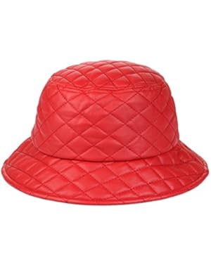 Fashion PU Leather Quilted Bucket Hat