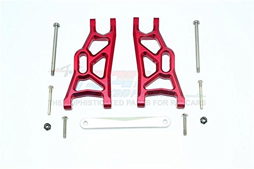 Traxxas Slash Pro 2WD Short-Course Truck (58034) / 2WD F-150 SVT Raptor (58064) Upgrade Parts Aluminum Front Arms - 1Pr Set Red