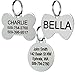 GoTags Stainless Steel Pet ID Tags, Personalized Dog Tags and Cat Tags, up to 8 Lines of Custom Text, Engraved on Both Sides, in Bone, Round, Heart, Bowtie and More (Round, Small (Pack of 1))