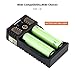 LiitoKala Lii-202 Smart Universal Battery Charger, Portable Power Bank USB Battery Charger for Rechargeable Batteries Ni-MH Ni-Cd A AA AAA SC, Li-ion 18650 26650 26500 22650 18490 17670 17500 17355