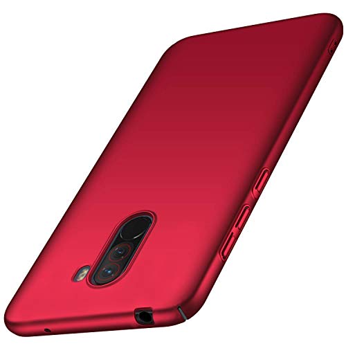 Toppix Case for Xiaomi Pocophone F1, Hard PC Backcover [Anti-Scratch] [Ultra-Light] Slim Shell Protective Cover for Xiaomi Pocophone F1 (Red)