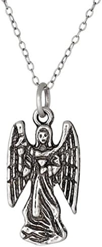 Archangel Zadquiel Zadkiel Sterling Silver 925 Oxidized Pendant Necklace Angel of Freedom Charm