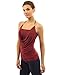 PattyBoutik Women Halter Drape Front Twinset Top (Burgundy Medium)