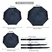 G4Free Large Oversized Golf Umbrella Double Canopy Navy Blue Windproof Waterproof Automatic Open Travel Umbrellas (Dark Blue)