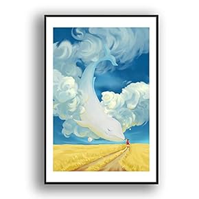 Framed Canvas Wall Art for Living Room, Bedroom Whale Canvas Prints for Modern Home Decoration Ready to Hang - 16"x24" inches