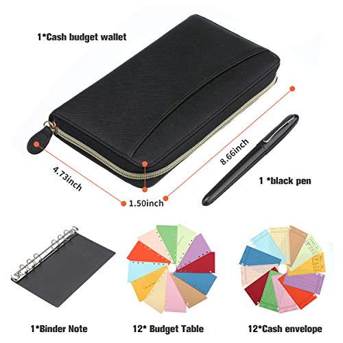 All in One Cash Envelopes System Wallet NASUM Leather Wallet with 12 Budget Envelopes & Budget Sheet - //medicalbooks.filipinodoctors.org