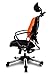 HARA CHAIR NIETZSCHE (NT2 S) Office Chair Twin Based Pressure Relief of the Intervertebral Discs and Improved Buttock Circulation Color: Black/Orange Mesh