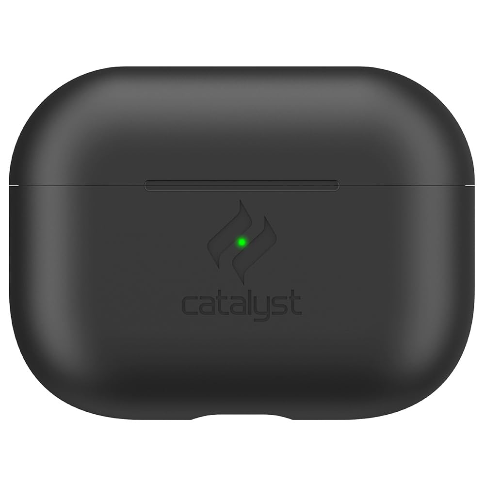 Slim Case for AirPods Pro by Catalyst - Skin for Apple AirPods Pro Charging Case, Interchangeable Colors, Protective Cover Soft Skin, Compatible Wireless Charging - Stealth Black