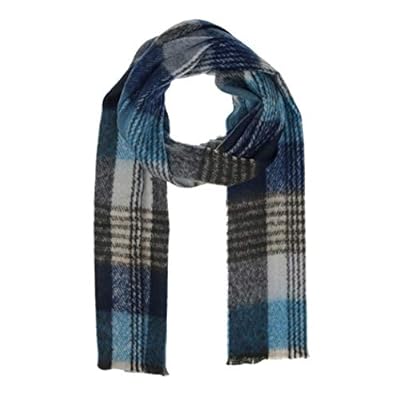 Accessories First Womens Box Check Boucle Blanket-Scarf Wrap Accessories First Womens Box Check Boucle Blanket-Scarf Wrap