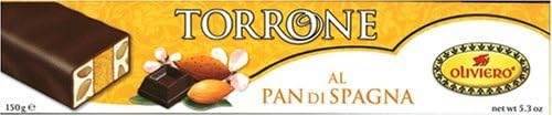 Traditional Italian Almond Torrone & Sponge Cake, (2)- 5.3 oz. Bars