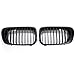 Front Hood Kidney Luxury Grill Grille Snap-on For 1999-2002 E46 Coupe Cabriolet Pre-facelift (1999-2002, Matte Black)