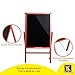 Woodsam 28”x 20” LED Sign A Frame Chalk Board/Felt Letter Chalkboard/Markers Erase Calendar/Bulletin/Yard Signs Sidewalk Neon Glass&Chalk Black Board Standing Easel for Wedding Decor/Outdoor Display