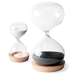 Image of OrgaNice Hourglass Sand Timer - 30 Minute & 5 Minute Timer Set - Improve Productivity & Achieve Goals - Stay Focused & Be More Efficient - Time Management Tool - [Gift-Ready Packaging]