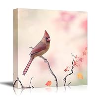 Canvas Wall Art Birds, Flowers, Owls, Butterflies Canvas Prints Home Artwork Decoration for Living Room, Bedroom - 12x12 inches