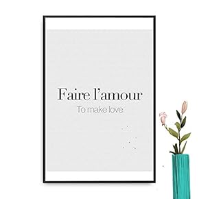 Framed Canvas Wall Art for Living Room, Bedroom French Quotes Canvas Prints for Modern Home Decoration Ready to Hang - 16"x24" inches