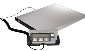 Plattformwaage Paketwaage bis 150 Kilogramm **Edelstahl Plattform Waage inkl. Netzteil und Batterien** Versandwaage