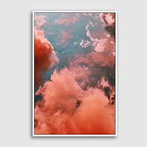 Framed Canvas Wall Art Clouds and Colors Canvas Prints Home Artwork Decoration for Living Room,Bedroom - 24x36 inches
