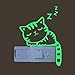 Premium Glow in The Dark Stars w/Bonus Glowing Cat - Perfect Luminous Wall Decal Stickers for Kids Boys Girls Nursery Bedroom Decor