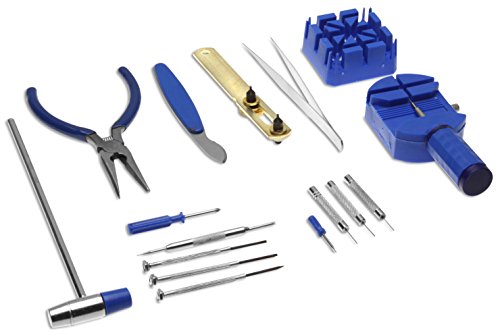 16-piece Deluxe Watch Repair Tool Kit