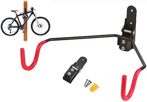 FIVE FLOWER Red bicycle hanger-adjustable angle and convenient space-saving folding feature …
