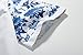 SSLR Men's Flowered Regular Fit Short Sleeve Button Down Shirts (Medium, White Blue)