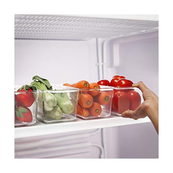 Kurtzy-Kitchen-Fridge-Cupboard-Storage-Trays-8-Pack-20cm787-Inches-Overall-Length-Clear-Plastic-Refrigerator-Bins-Bathroom-Pantry-Drawer-Freezer-and-Home-Storage-Organiser-Containers Kurtzy Kitchen Fridge & Cupboard Storage Trays (8 Pack) - 20cm/7.87 Inches Overall Length - Clear Plastic Refrigerator…