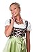 Bavarian Women's Dirndl dress 3-pieces with apron and blouse green pink