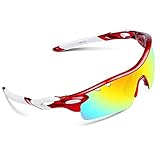Ewin E01 Polarized Sports Sunglasses with 3 Interchangeable Lenses for Men Women Golf Baseball Volleyball Fishing Cycling Driving Running Glasses