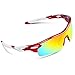 Ewin E01 Polarized Sports Sunglasses with 3 Interchangeable Lenses for Men Women Golf Baseball Volleyball Fishing Cycling Driving Running Glasses