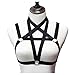 Women Hollow Out Strap Crop Top Harness Bra Elastic Cup-Less Cage Bra