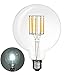 Luxvista G40 LED Vintage Filament Bulb 10W Edison Style Energy-Saving LED G125 Clear Glass Globe Light Medium Screw E26 Base Daylight 100W Incandescent Equivalent