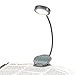 Vekkia Cute Rechargeable LED Eye-Care Book Light - Clip on Reading Light, 3 Levels, 1.8oz, Up to 40 Hours Reading. Great Gift for Readers (Grey)