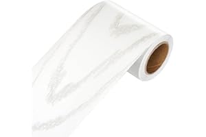 YENHOME Peel and Stick Mirror Frame Border White Wood Wallpaper Border Peel and Stick 3" X236" Bulletin Board Borders Mirror Frame Stickers for Bedroom Bathroom Self Adhesive White Wood Grain Tape