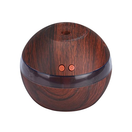 Air Aroma Essential Oil Diffuser, Bolayu LED Ultrasonic Aromatherapy Humidifier (Brown)