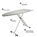 Bartnelli 1107 XL Ironing Board, 100% Cotton Cover, Retraceable Iron Rest and Garment Hanger Space