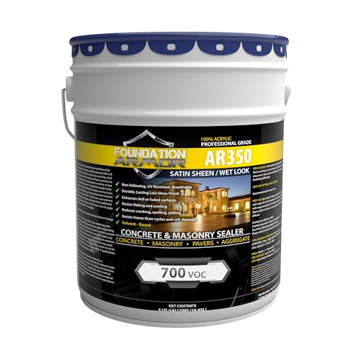 Armor AR350 Low Gloss Wet Look Concrete Sealer 5 Gallon - Professional