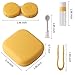 sansheng 5 pack Contact Lens Case Kit,，contact case holder，contact lens fixed lens box, blue, purple, green, rose red, yellow