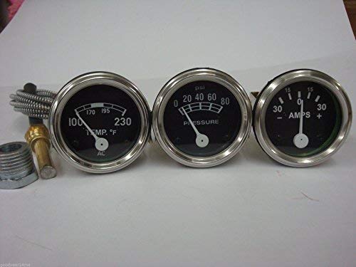 Amp Oil Temp Gauge Set for Ford Tractor 2N 8N 9N NAA 601 70 801 901 2000 4000
