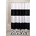 iDesign Zeno Wide Stripe Shower Curtain for Master, Guest, Kids', College Dorm Bathroom, 72