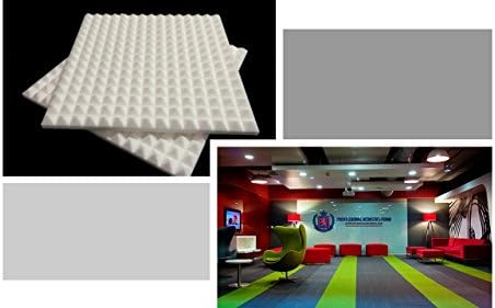 Acoustic Foam provides better soundproofing Prime Condition. use in recording studios, control roomProfessional Acoustics Foam White Pyramid 1"X 12"X 12" Sound Damping Sound Proofing/Blocking(12 Pack)