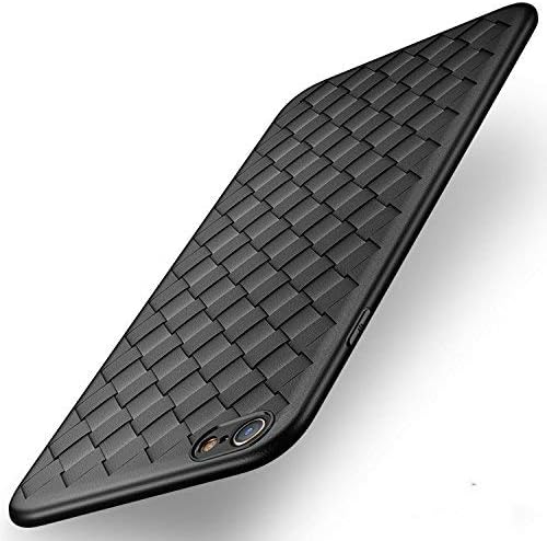 Random Gadgets Braided Leather Weave Pattern Luxury Silicone Back Case for Apple iPhone 6 6S 7 8 Plus X