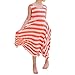 PanDaDa Girls Summer One Piece Beach Long Dress Striped Sundress Skirts 3-8Y