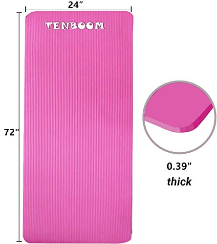 TENBOOM-Yoga-MatExercise-Mat-Thick-For-Home-Gym-Mat-for-Man-or-WomanEco-FriendlyNon-Slip-Thick-Yoga-Mat-with-Carry-Strap-for-Yoga-Pilates-and-Gymnastics