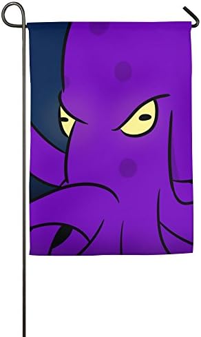 Octopus Purple Summer Beach Colorful Christmas Home Garden Flags Semi Transparent Polyester Fiber Stand 12x18 Decorative