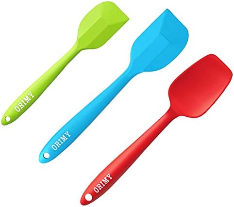 Silicone Spatula, 600ºF Heat-Resistant Spatula, Flexible Non-stick Rubber Spatula with Steel Core - FDA Vacuum-Pack (3 Piece Set , Multi)