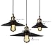 B2ocled Black Pendant Light, Edison Light Bulb American Village Lamps Hanging,Diameter 8.66in Pendant Lighting