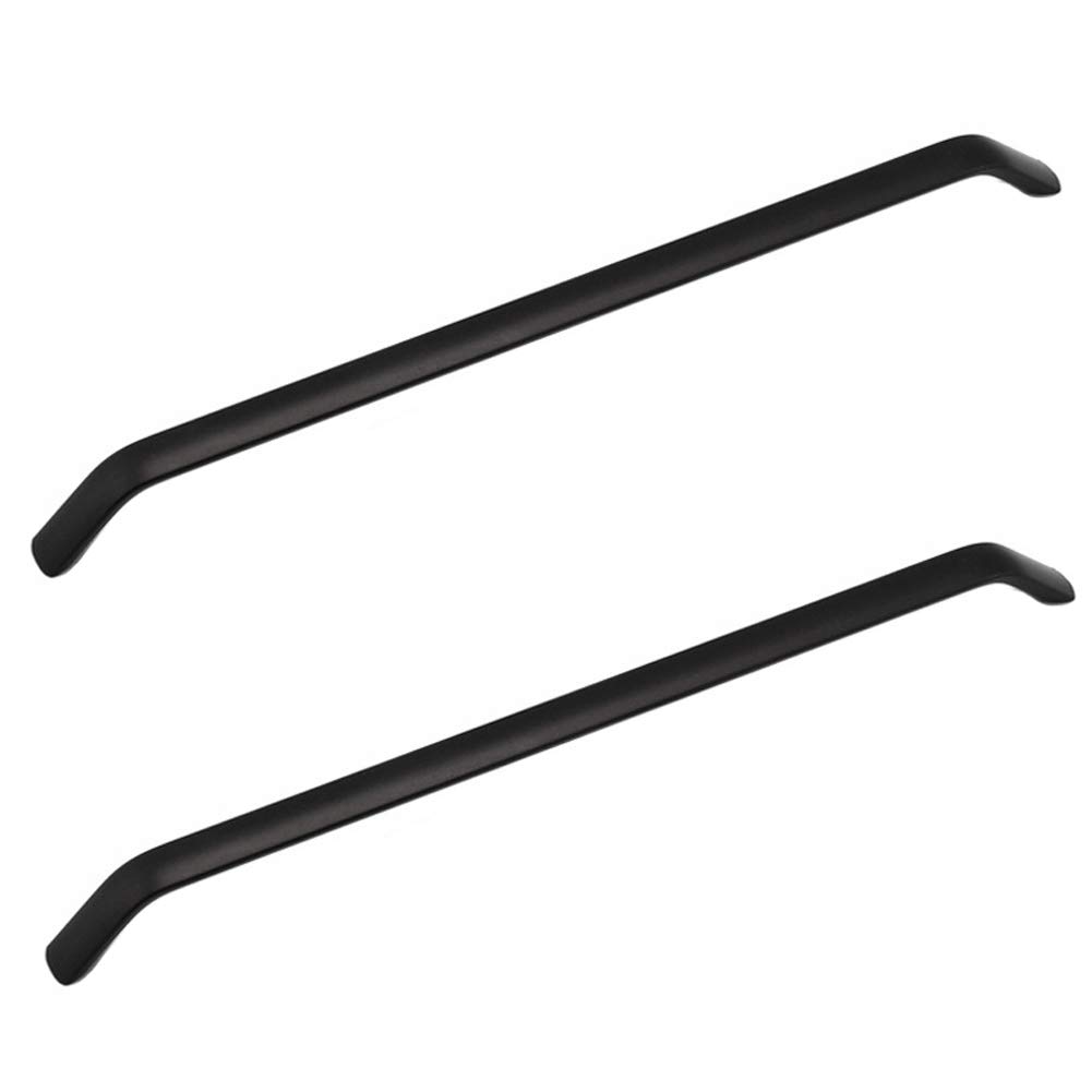 ANSIEDIO 2pcs Black Cupboard Handles Drawer Handles Kitchen Cabinet Door Handles Aluminum Alloy Bow Pull Handle (Hole Spacing 288 mm)